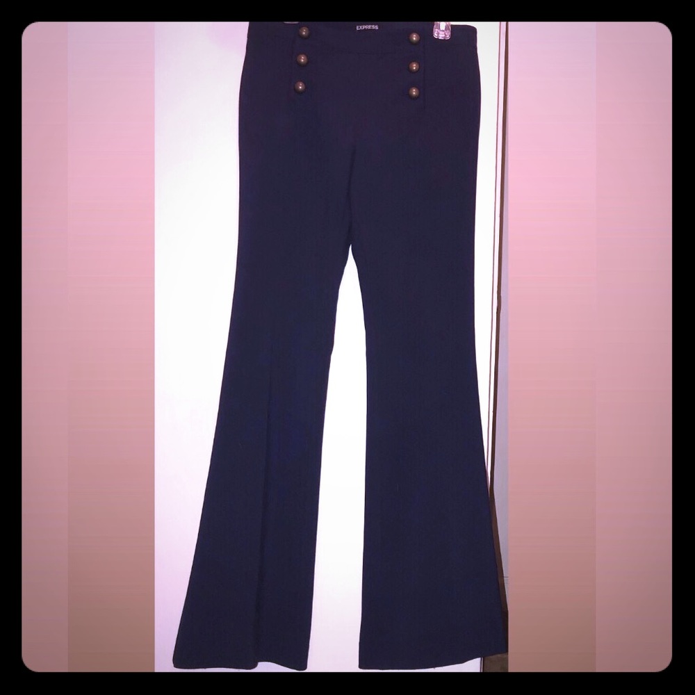 Express high waisted sailor style trousers